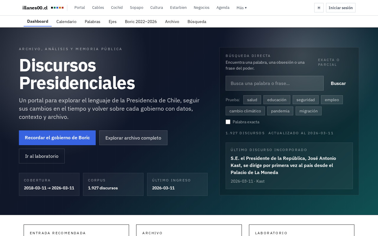 Vista previa de Discursos presidenciales